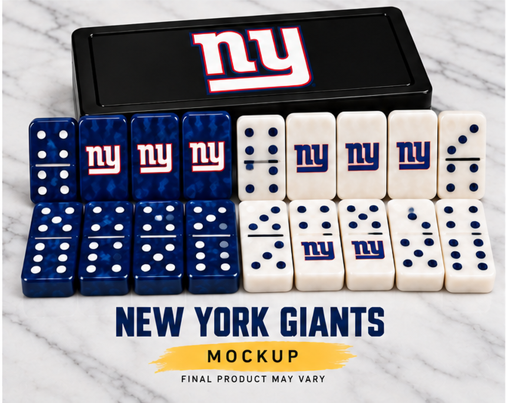 Giants dominoes mockup. Final product may vary.