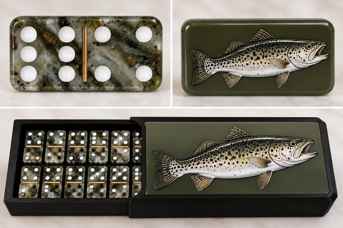 Speckled trout domino mockup