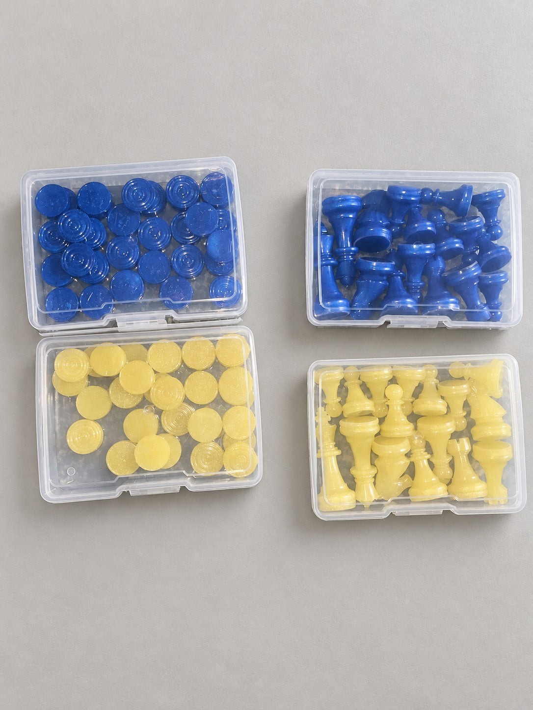 blue yellow piece storage