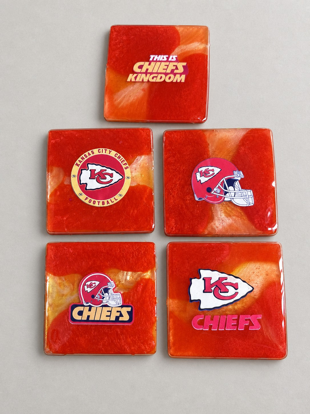 chiefs square coasters