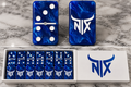 NIX Pits blue dominoes white box mockup