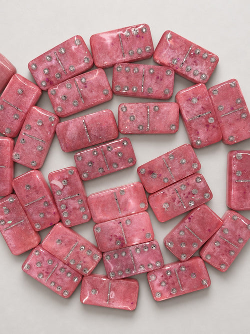pink silver dominoes